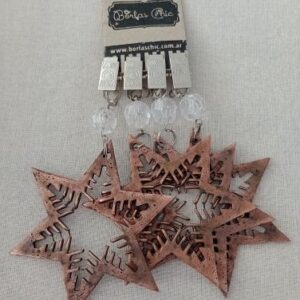 Pesa de Mantel Estrella Calada Cobre