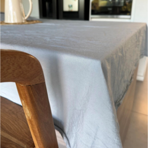 Mantel tussor gris liso - 150x170cm - Hena & Co.